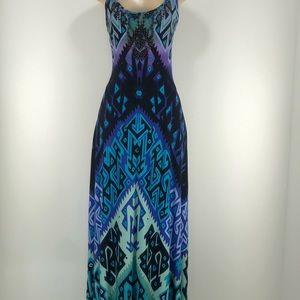 NWOT Donna Morgan Maxi Dress, Blues, Size 8